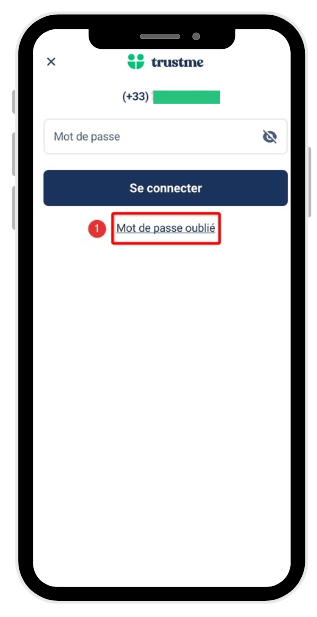 Étape 1 : mot de passe oublié