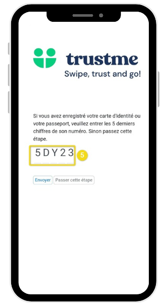 Étape 5 : confirmation via le document d'identité
